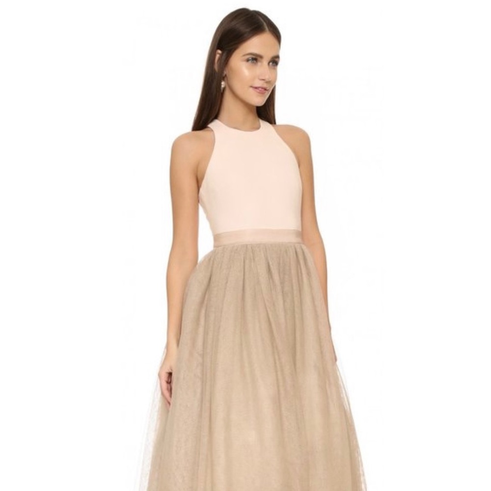 NWT Elizabeth and James Sparkle Aneko Metallic Tulle Midi Dress Size 00